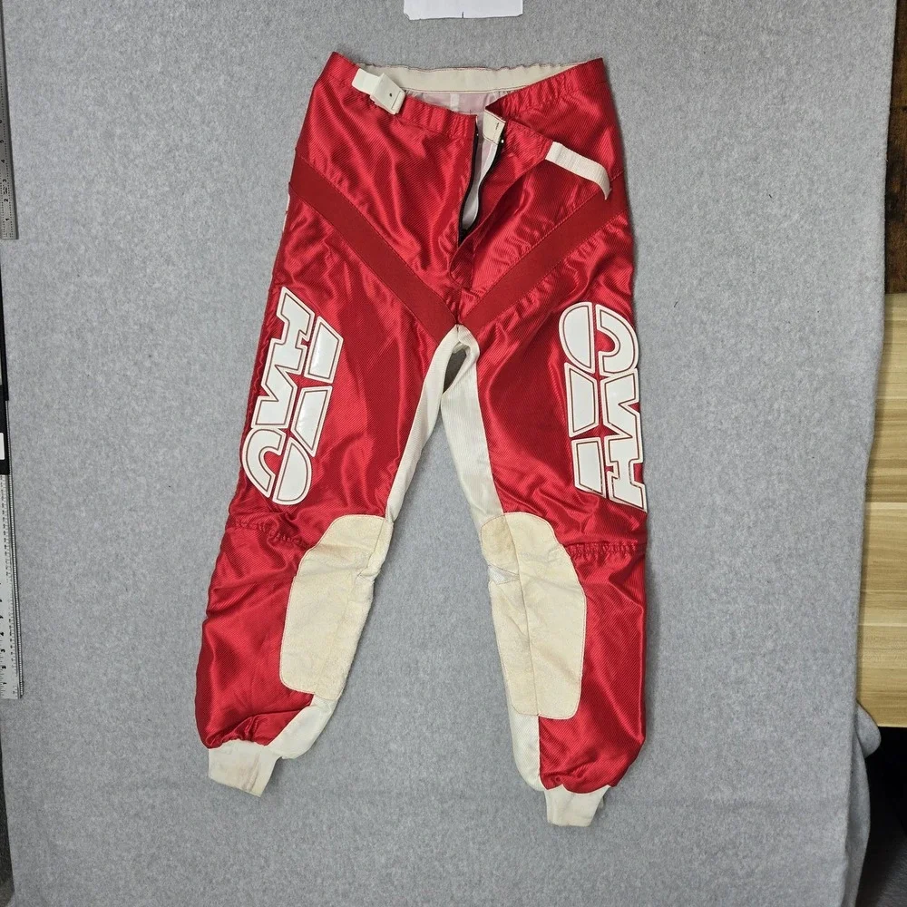 VINTAGE AXO SF 135 Men Pants 36 Red Colorblock Motocross HYDRO-NYL 490 Finland